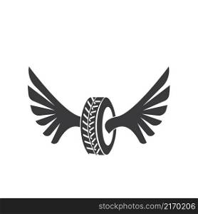 wing tires icon vector illustration concept design template