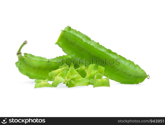 winged bean on white background