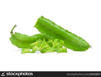 winged bean on white background