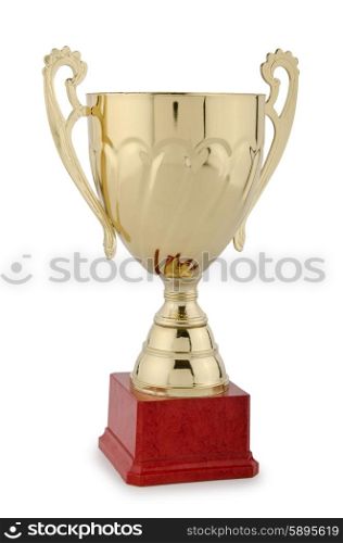 Winners cup isolated on the white