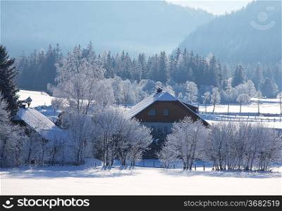 Winter Alp mountains in Austria
