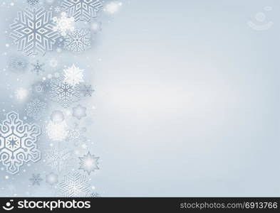 Winter Background with Snowflakes