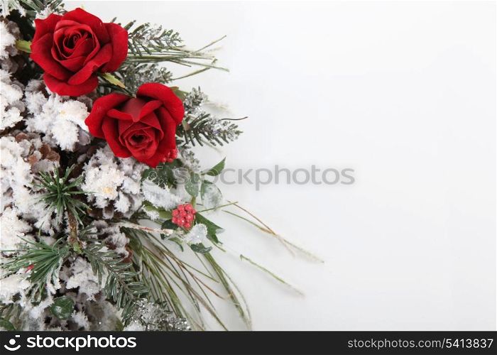 Winter bouquet of flowers