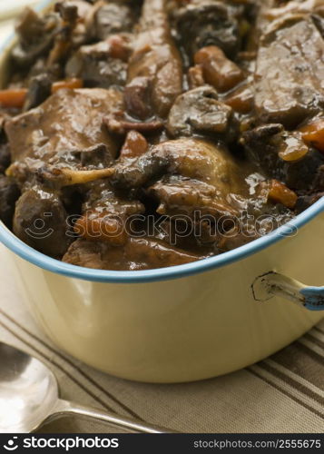 Winter Game Casserole In a Casserole Dish