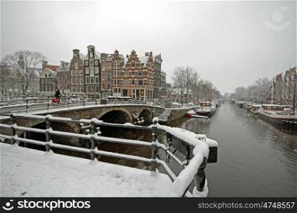 Winter in Amsterdam the Netherlands