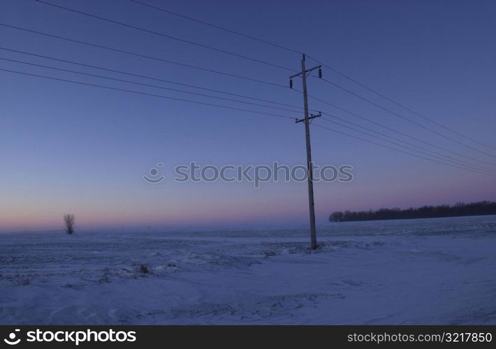 winter in Manitoba, prairie scene