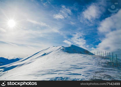 Winter in the swiss alps, Switzerland