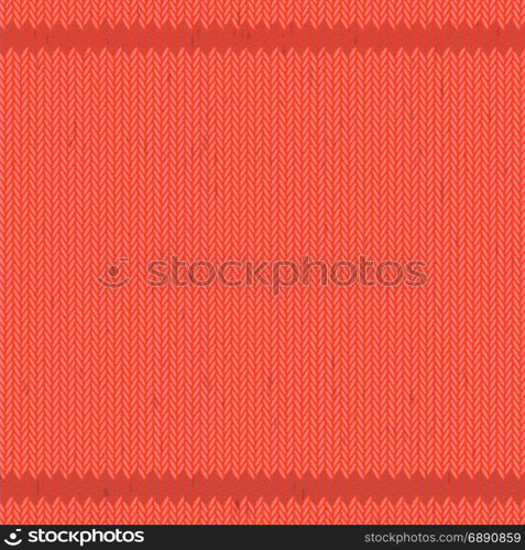 Winter Knitted Red Pattern. Textile Fabric Background. Winter Knitted Red Pattern. Textile Background