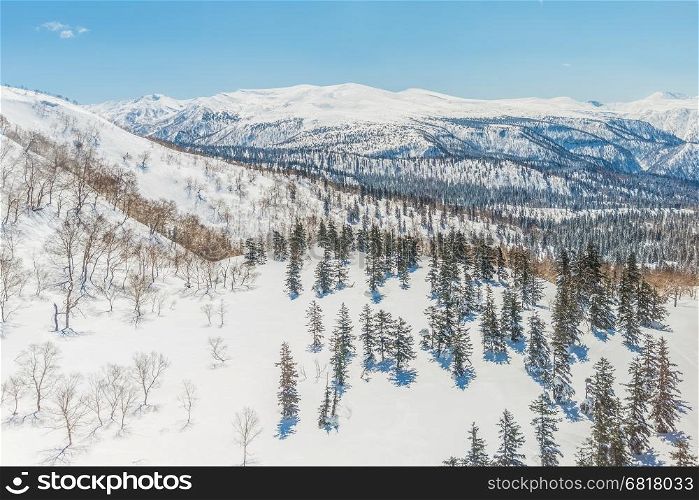 Winter landscape in the Mount Zao that located on the Yamagata-Miyagi prefectural,Japan