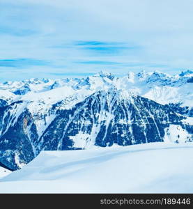 Winter landscape in the mountains