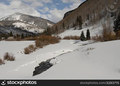 Winter landscape in Vail, Colorado