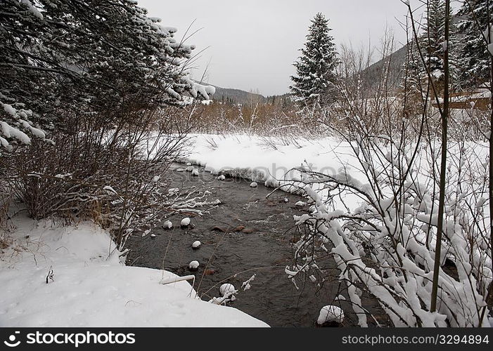 Winter landscape in Vail, Colorado