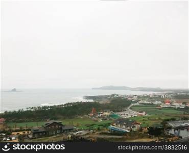Winter landscapes in Jeju Island Korea