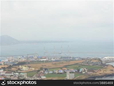Winter landscapes in Jeju Island Korea