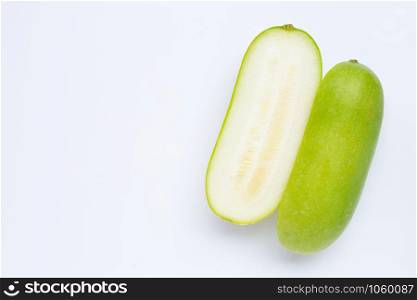 winter melon on white background. Copy space