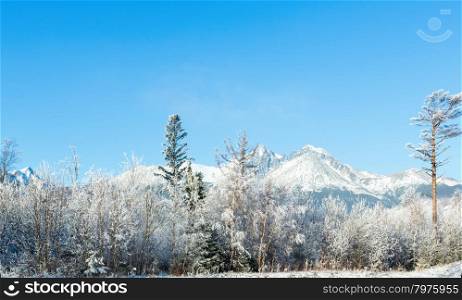 Winter mountain landscape. Western Tatras (Poland).
