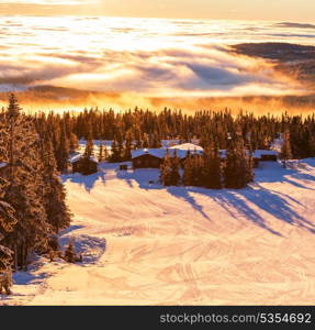 Winter mountains