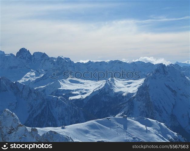 winter nature landscape with fresh snow on mountain