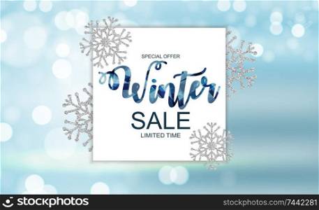 Winter Sale Background Special Offer Banner Background for Business and Advertising. Vector illustration. EPS10. Winter Sale Background Special Offer Banner Background for Business and Advertising. Vector illustration.