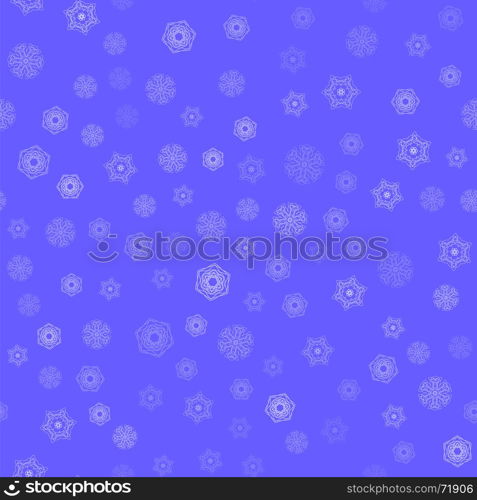 Winter Seamless Snowflake Pattern. Winter Seamless Snowflake Pattern on Blue Background