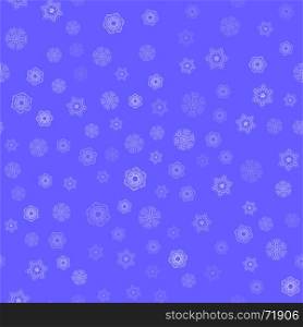 Winter Seamless Snowflake Pattern. Winter Seamless Snowflake Pattern on Blue Background