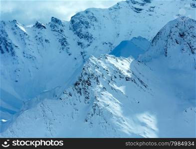 Winter Silvretta Alps landscape.Tyrol, Austria.