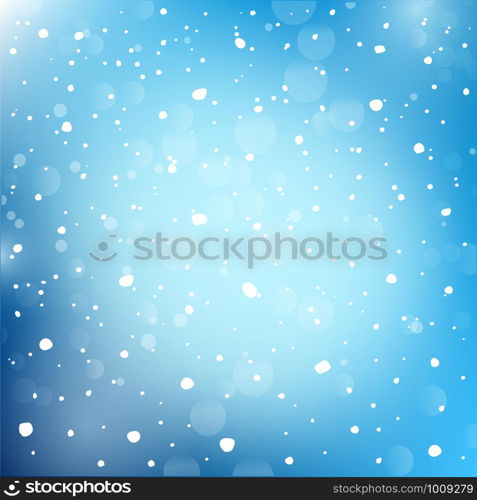 Winter, snow, on blue background,