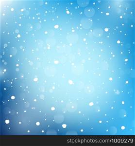 Winter, snow, on blue background,