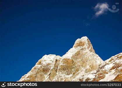 Winter south face of Matterhorn, west Alps, Swiss.