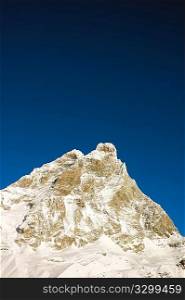 Winter south face of Matterhorn, west Alps, Swiss.