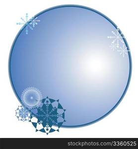 Winter sticker/medallion, vector background
