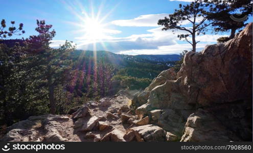 Winter view of Rocky mountain in Colorado . Winter view of Rocky mountain