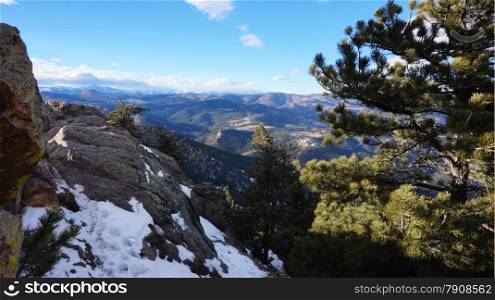 Winter view of Rocky mountain in Colorado. Winter view of Rocky mountain