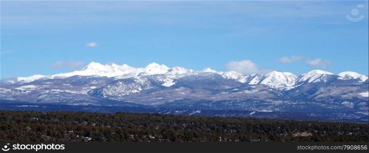 Winter view of Rocky mountain in Colorado. Winter view of Rocky mountain