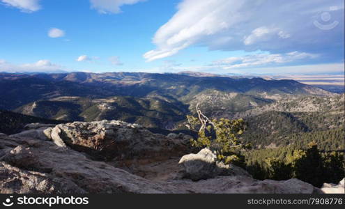 Winter view of Rocky mountain in Colorado . Winter view of Rocky mountain