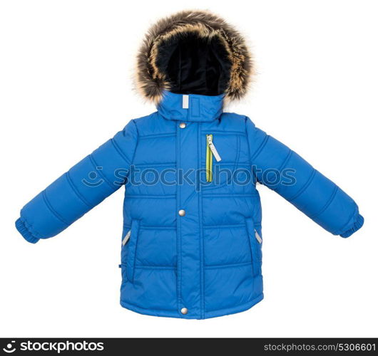 Winter warm jacket isolated on white background