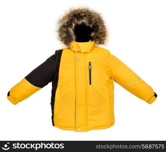 Winter warm jacket isolated on white background