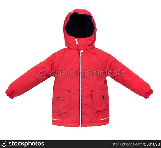 Winter warm jacket isolated on white background