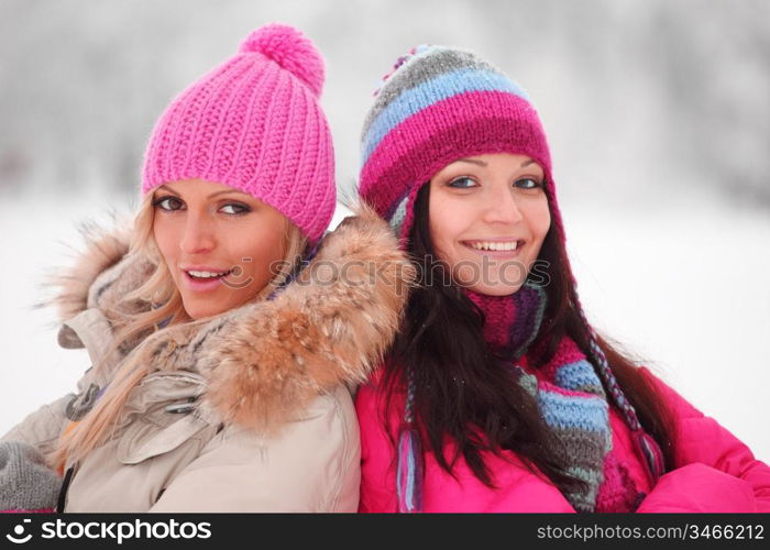 winter women close up portrait