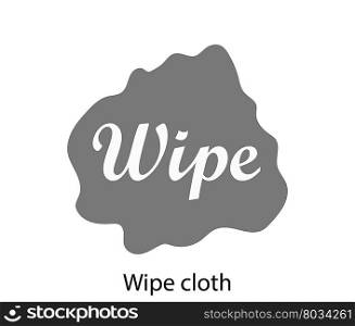 Wipe cloth icon. Flat color design.