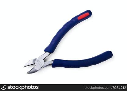 Wire cutting isolated on white background