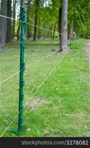 Wire fencing.