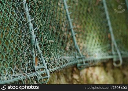 Wire mesh. Wire netting or mesh as used for landslide protection