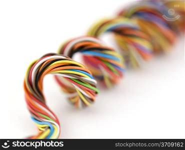 Wire spiral isolated on white background