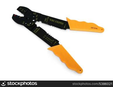Wire stripper and cutter isolated on white
