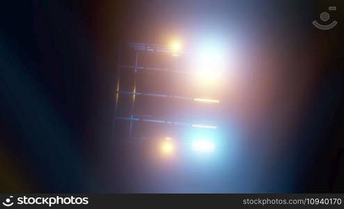 Wireframe sci fi cube. Computer generated 3d render. Wireframe sci fi cube