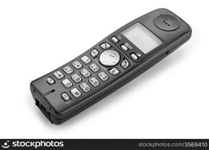 wireless black phone isolated
