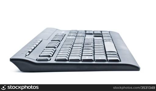 wireless computer keyboard profile isolated on white