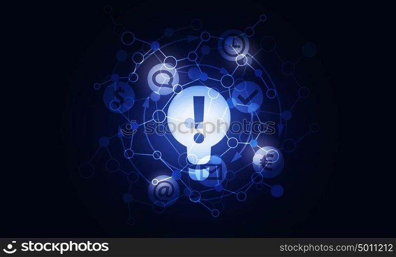 Wireless connection background. Glowing cloud computing concept on dark digital background