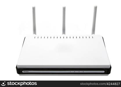 wireless router on white background